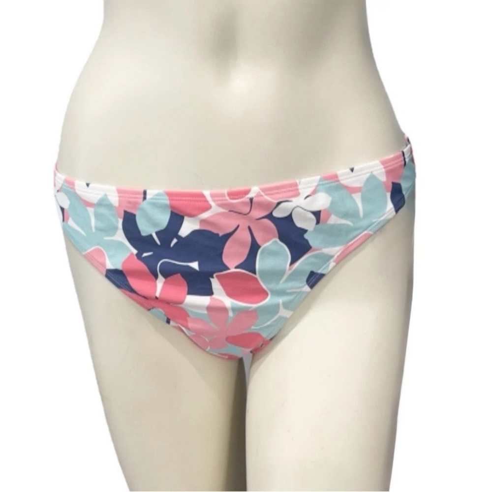 Southern Tide Floral Bikini Bottom Pink Blue Size L